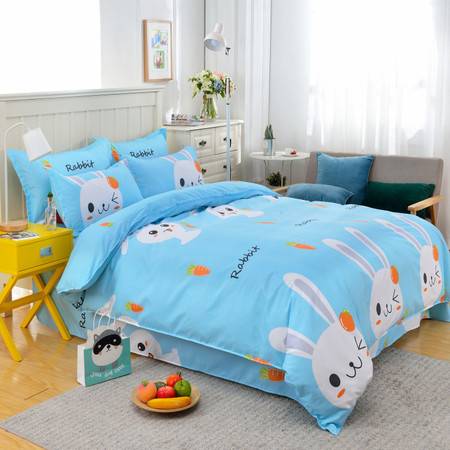 梵田寢具家紡 蘆薈棉床品四件套 床單被套枕套 1.5 1.8 2米標準小清新床上用品圖片大全 郵樂官方網(wǎng)站